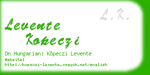 levente kopeczi business card